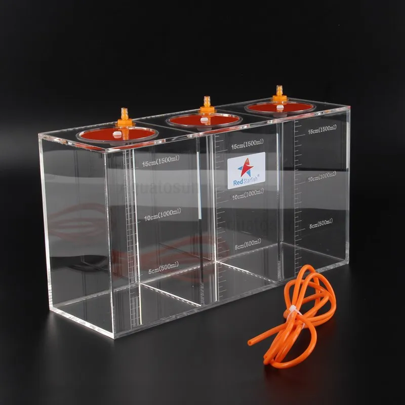 Marine Aquarium Tanks - Roter Seestern 1,5L/2,5L/4,5L/5L/10L Transparenter Acryl-Dosierpumpenbehälter Flüssigkeitslagerbehälter