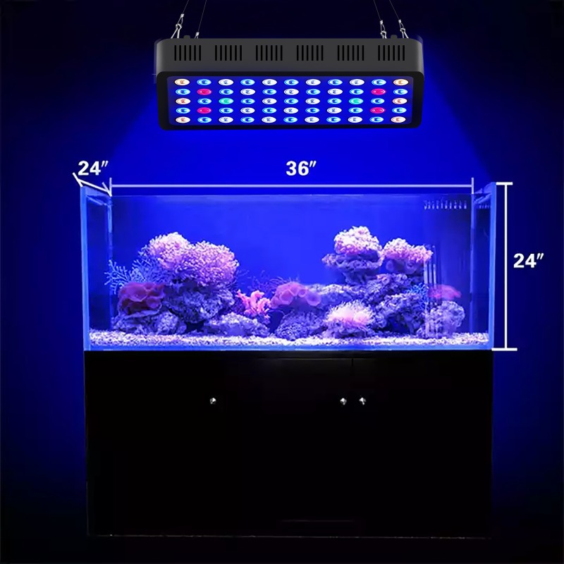 Marine Aquarium Timing - 165W Aquariumbeleuchtung, Smart WIFI Dimmbare Zeitsteuerung,