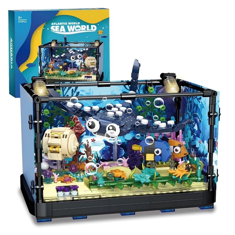 Marine Aquarium Tanks - Fischbecken-Bausatz - Meerwasseraquarium-Spielzeug, Weihnachts-, Geburtstags- und