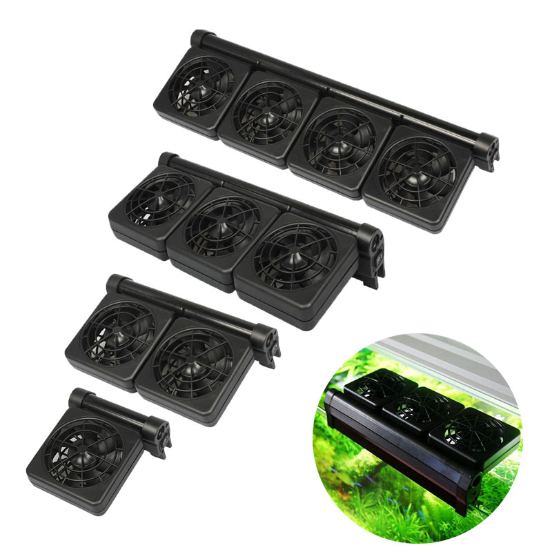 Marine Aquarium Tanks - 1/2/3/4 Aquarium-Lüfter Kühlgeräte Wassertemperaturkontrolle Fischbecken-Kühlsystem für